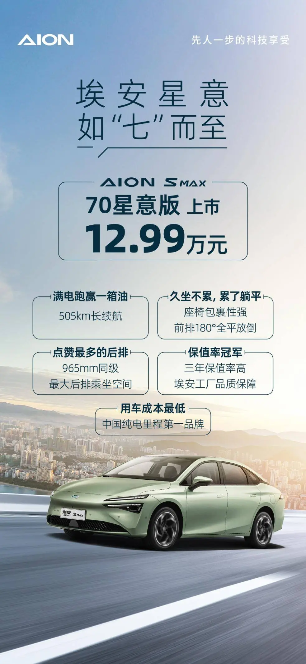 2024年性价比第一车，12.99万AION S MAX 70星意版上市