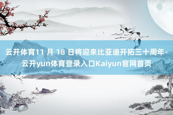 云开体育11 月 18 日将迎来比亚迪开拓三十周年-云开yun体育登录入口Kaiyun官网首页