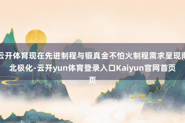 云开体育现在先进制程与锻真金不怕火制程需求呈现南北极化-云开yun体育登录入口Kaiyun官网首页